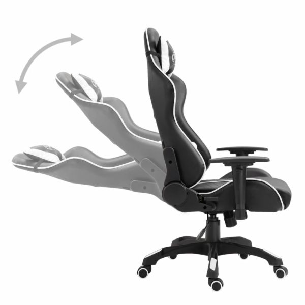 Gaming-Stuhl Weiß Kunstleder