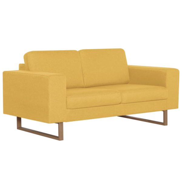 2-Sitzer-Sofa Stoff Gelb