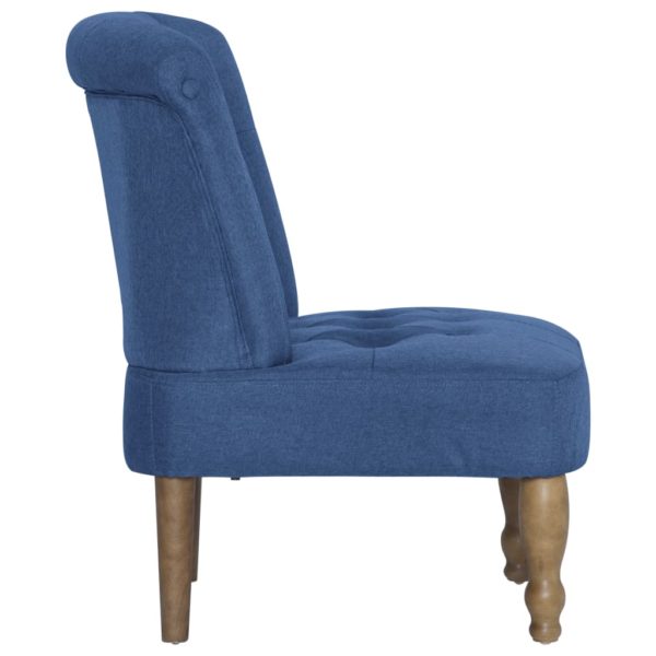 Französische Stühle 2 Stk. Blau Stoff