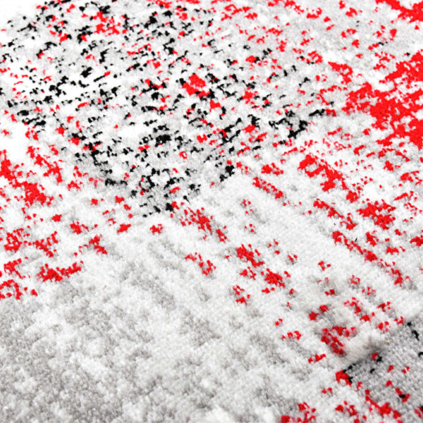 Teppich Grau und Rot 80 x 150 cm PP