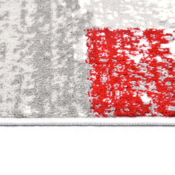 Teppich Grau und Rot 160 x 230 cm PP