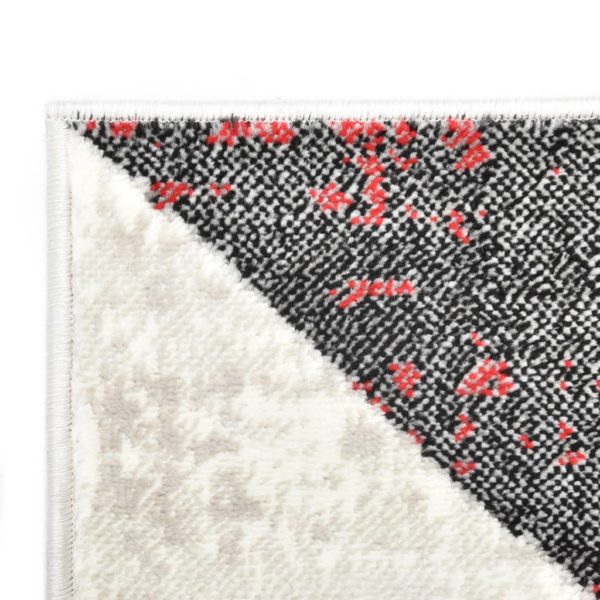Teppich Schwarz und Rot 80 x 150 cm PP