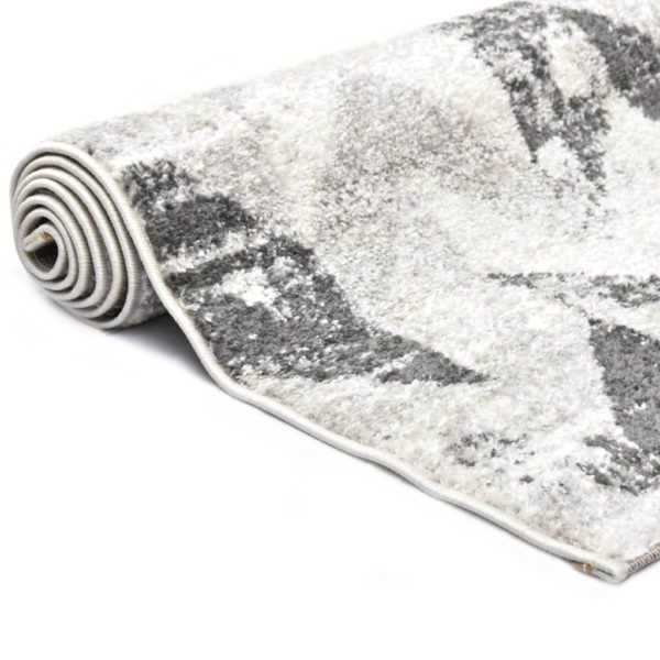 Teppich Grau und Weiß 140 x 200 cm PP
