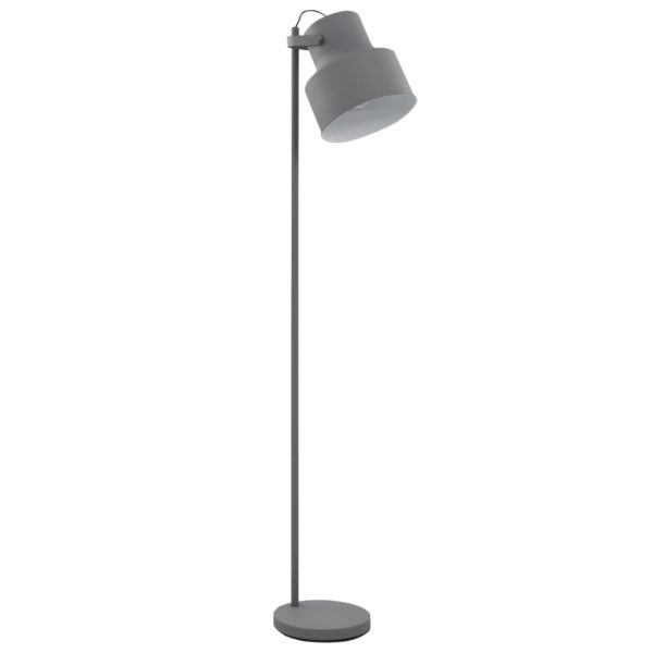 Stehlampe Metall Grau E27