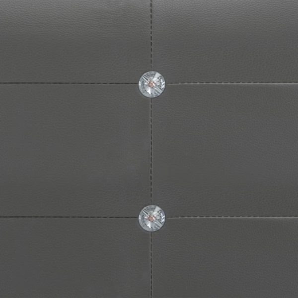 Bett mit Memory-Schaum-Matratze Grau Kunstleder 160x200cm