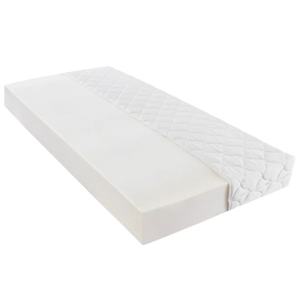 Bett mit Matratze Weiß Kunstleder 160 x 200 cm