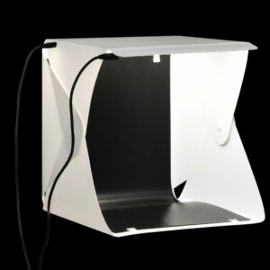 LED-Lichtbox für Fotostudio Klappbar 23×25×25 cm Weiß