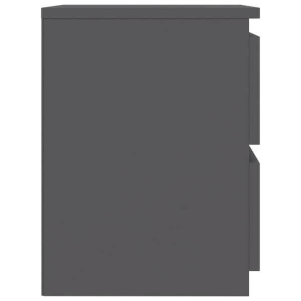 Nachttisch Grau 30×30×40 cm Spanplatte