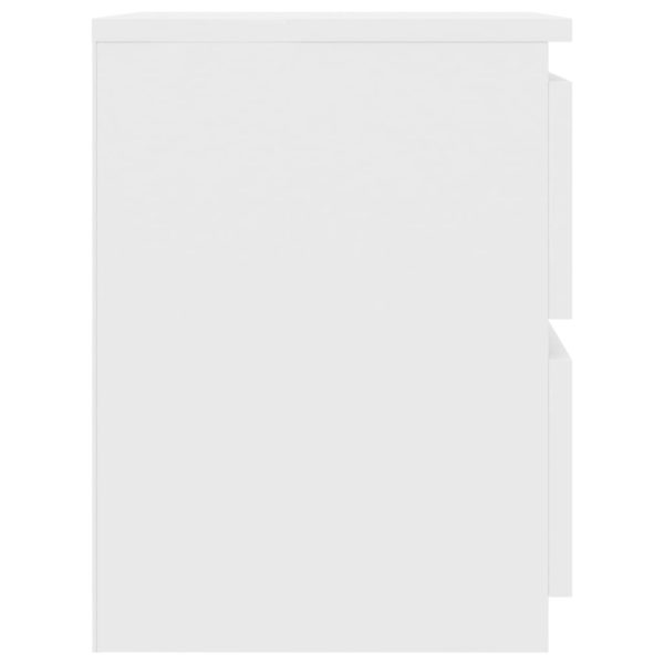 Nachttische 2 Stk. Hochglanz-Weiß 30×30×40 cm Spanplatte