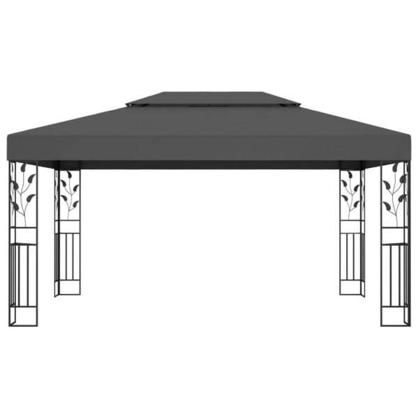 Pavillon mit Doppeldach 3×4 m Anthrazit