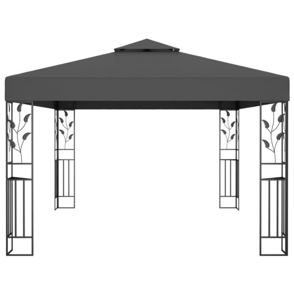 Pavillon mit Doppeldach 3×4 m Anthrazit