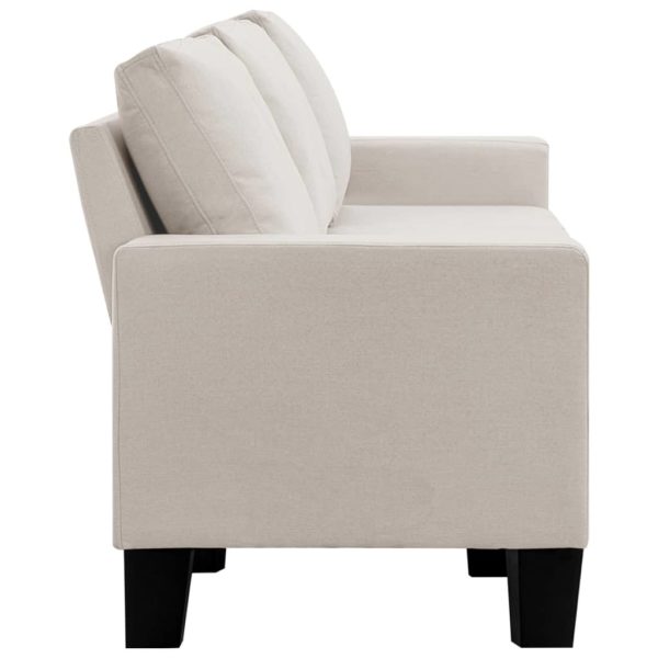5-Sitzer-Sofa Creme Stoff