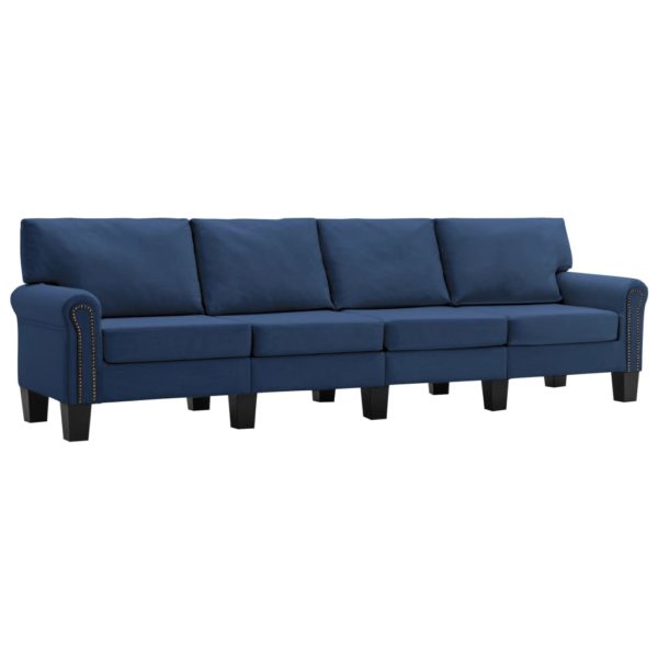 4-Sitzer-Sofa Blau Stoff