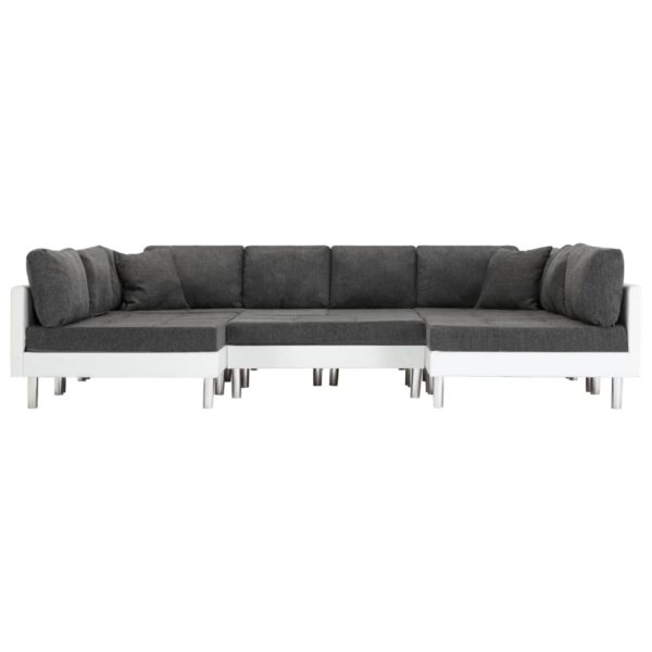 Modulares Sofa Kunstleder Weiß