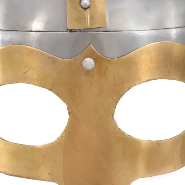 Wikinger-Helm Antik Replik LARP Silbern Stahl