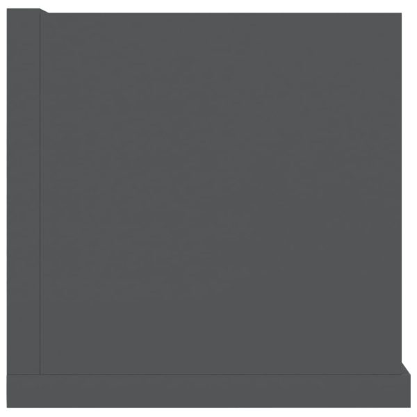 CD-Wandregal Hochglanz-Grau 100 x 18 x 18 cm Spanplatte