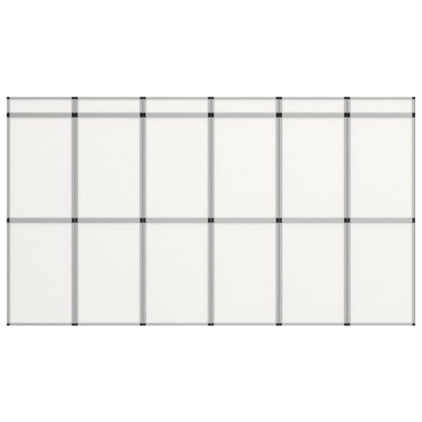 18-Panel Messewand Faltdisplay 362×200 cm Weiß