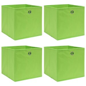 Aufbewahrungsboxen 4 Stk. Grün 32×32×32 cm Stoff