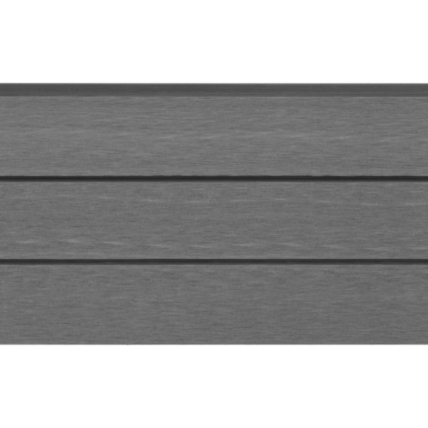 WPC Zaun-Set 3 Quadrate 526×185 cm Grau