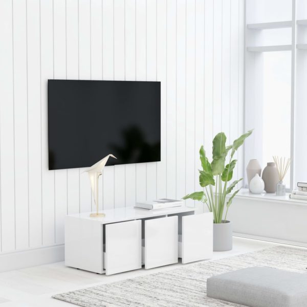 TV-Schrank Weiß 80x34x30 cm Spanplatte