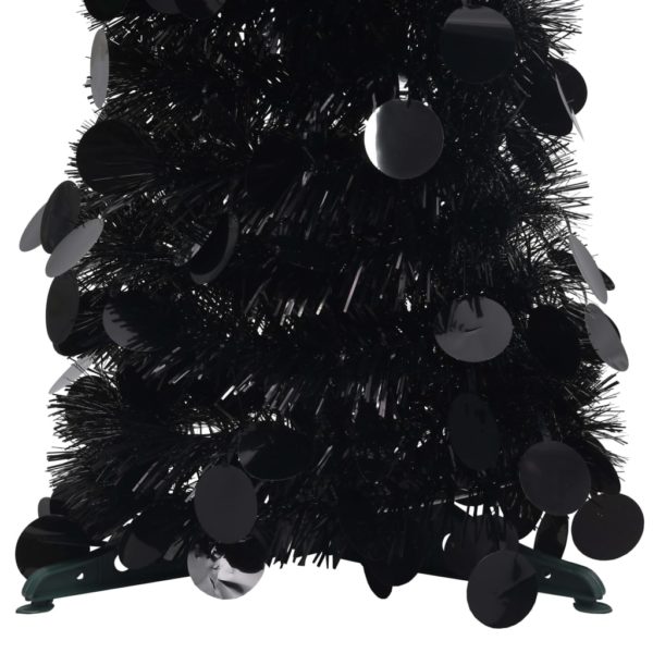 Künstlicher Pop-Up-Weihnachtsbaum Schwarz 120 cm PET