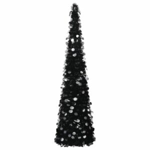 Künstlicher Pop-Up-Weihnachtsbaum Schwarz 150 cm PET