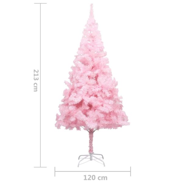 Künstlicher Weihnachtsbaum mit Ständer Rosa 213 cm PVC