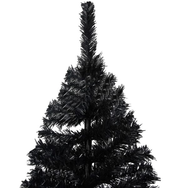 Künstlicher Weihnachtsbaum mit Ständer Schwarz 180 cm PVC