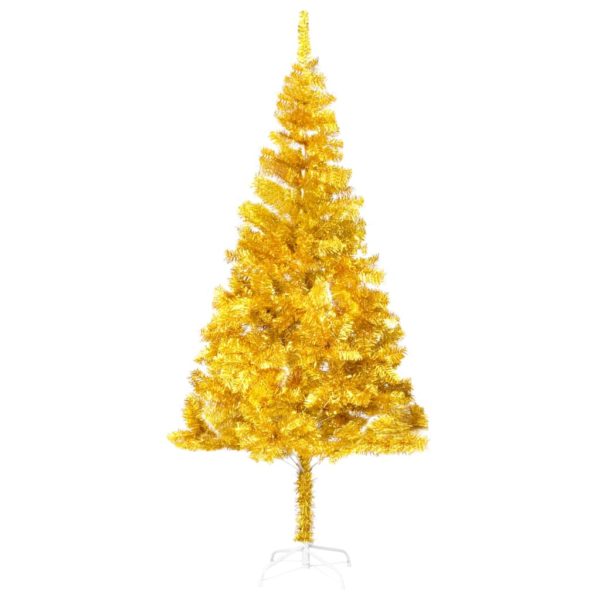 Künstlicher Weihnachtsbaum mit Ständer Golden 215 cm PET