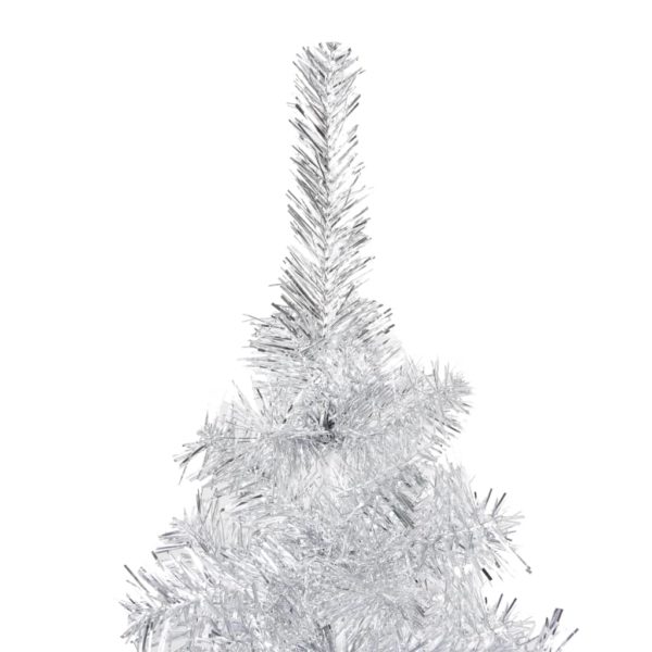 Künstlicher Weihnachtsbaum mit Ständer Silbern 152 cm PET