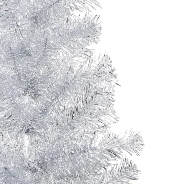 Künstlicher Weihnachtsbaum mit Ständer Silbern 180 cm PET