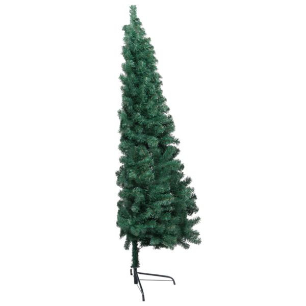 Künstlicher Halber Weihnachtsbaum mit Ständer Grün 185 cm PVC