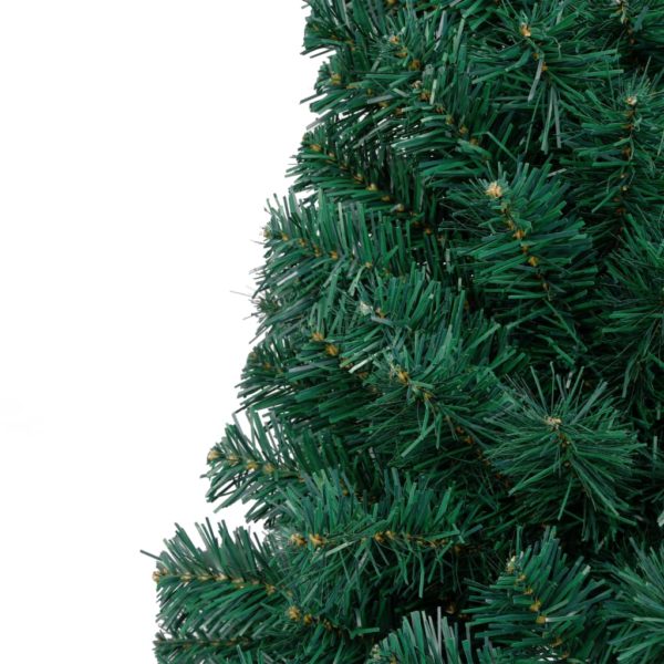 Künstlicher Halber Weihnachtsbaum mit Ständer Grün 185 cm PVC
