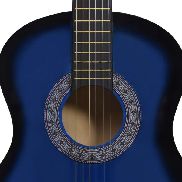 Klassikgitarre für Anfänger mit Tasche Blau 3/4 36″