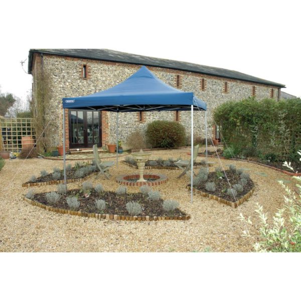 Draper Tools Ausziehbarer Gartenpavillon 3×3 m Blau