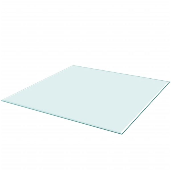 Tischplatte aus gehärtetem Glas quadratisch 700×700 mm