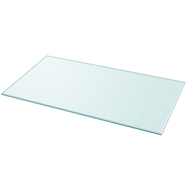 Tischplatte aus gehärtetem Glas rechteckig 1200×650 mm