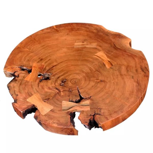 Stehtisch mit massiver Akazienholz-Scheibe (55-60) x 110 cm
