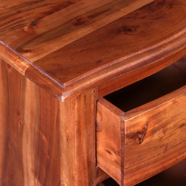 Nachttisch-Set mit Schubladen 2 Stück aus massivem Akazienholz