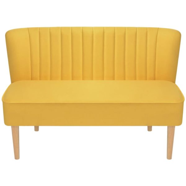 Sofa Stoff 117 x 55,5 x 77 cm Gelb
