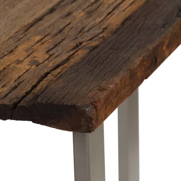Konsolentisch Altholz und Stahl 120×35×76 cm