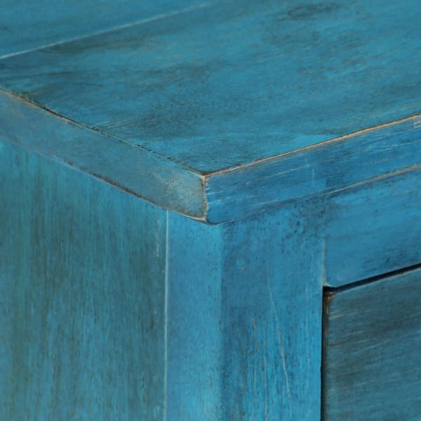 Nachttisch Mangoholz Massiv 40 x 30 x 50 cm Blau
