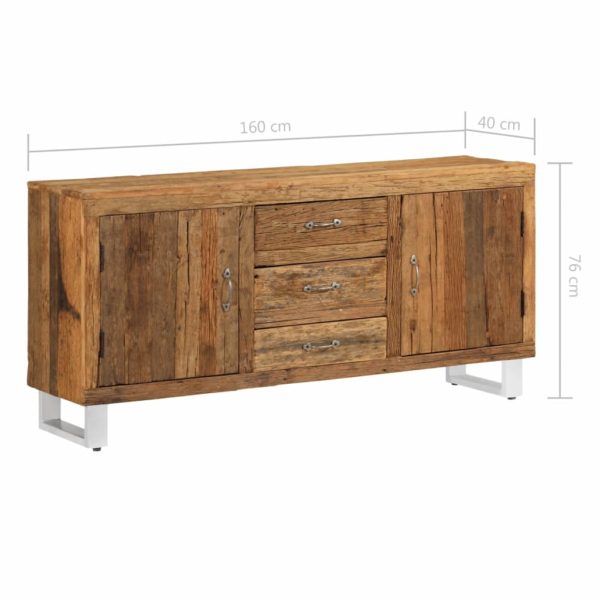 Sideboard Recyceltes Massivholz 160 x 40 x 76 cm