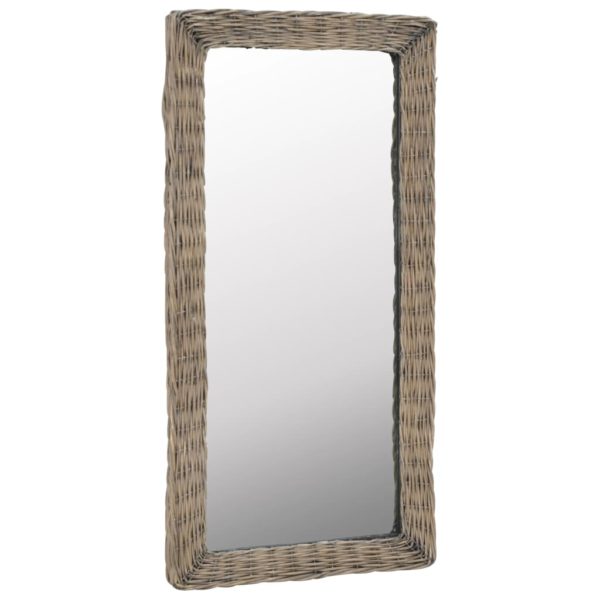 Spiegel Korbweide Braun 50×100 cm