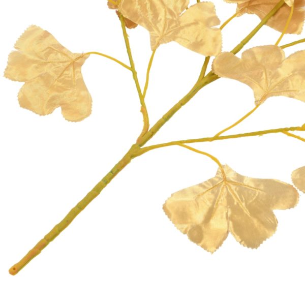 Künstliche Blätter Ginko 10 Stk. Golden 65 cm