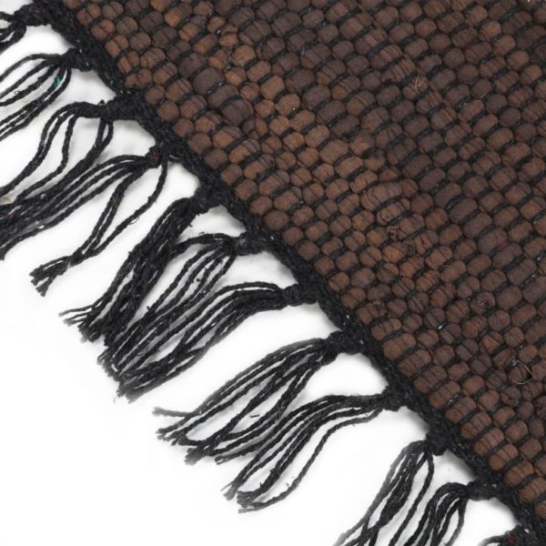 Handgewebter Chindi-Teppich Baumwolle 160×230 cm Braun