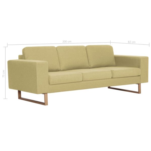 3-Sitzer-Sofa Stoff Grün