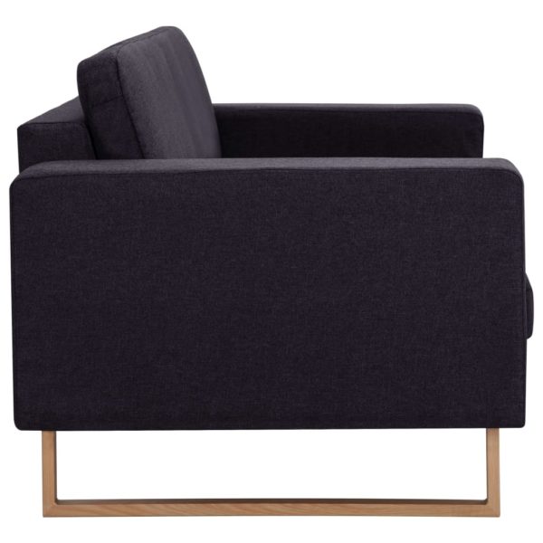 2-Sitzer-Sofa Stoff Schwarz