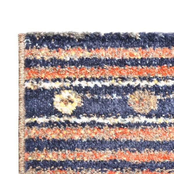 Teppich Blau und Orange 80 x 150 cm PP
