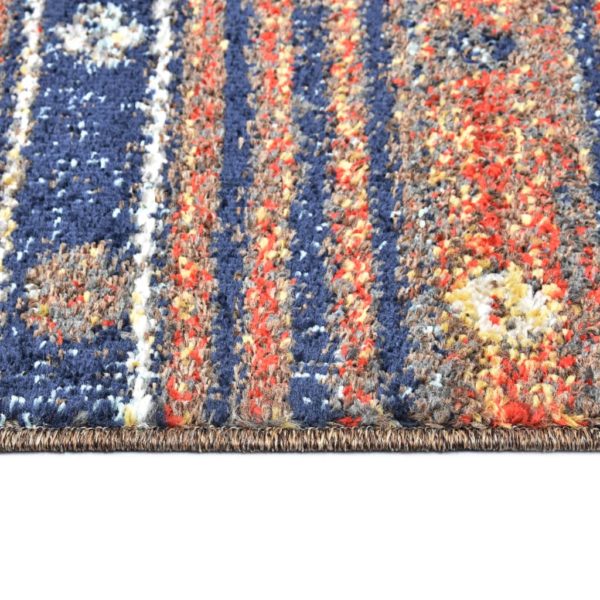 Teppich Blau und Orange 80 x 150 cm PP